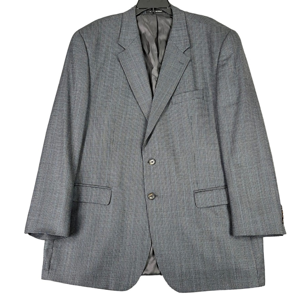 Lauren Ralph Lauren Wool Blazer Mens 50L Micro Houndstooth Professional Coat